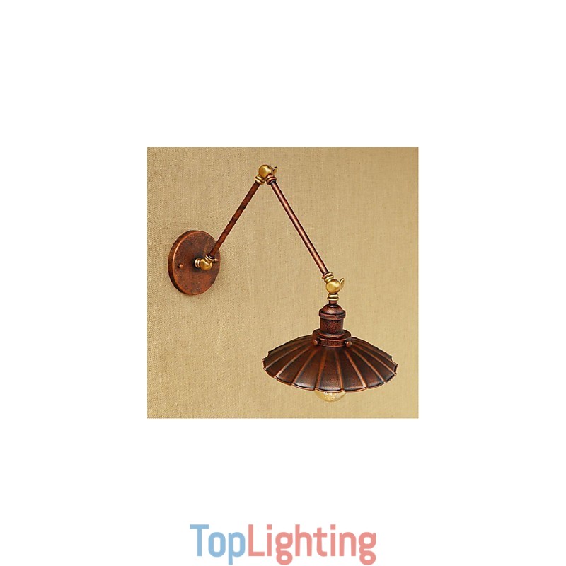 Long arm Half rust Retro Creative Nostalgic Retractable Folding Wall Sconces Wall Light