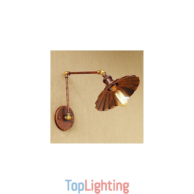 Long arm Half rust Retro Creative Nostalgic Retractable Folding Wall Sconces Wall Light