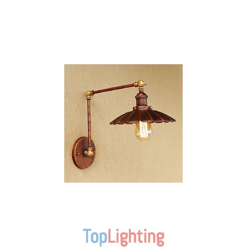 Long arm Half rust Retro Creative Nostalgic Retractable Folding Wall Sconces Wall Light