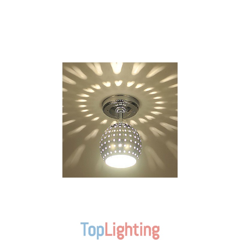 Modern Contemporary Mini Style Electroplated Metal Flush Mount