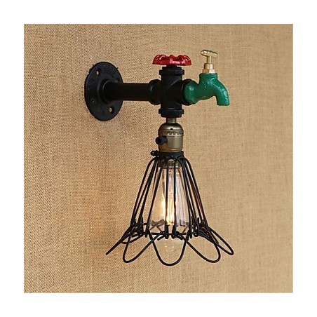 Country Retro Painting Feature for Mini Style Ambient Light Wall Sconces Wall Light