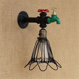 Country Retro Painting Feature for Mini Style Ambient Light Wall Sconces Wall Light