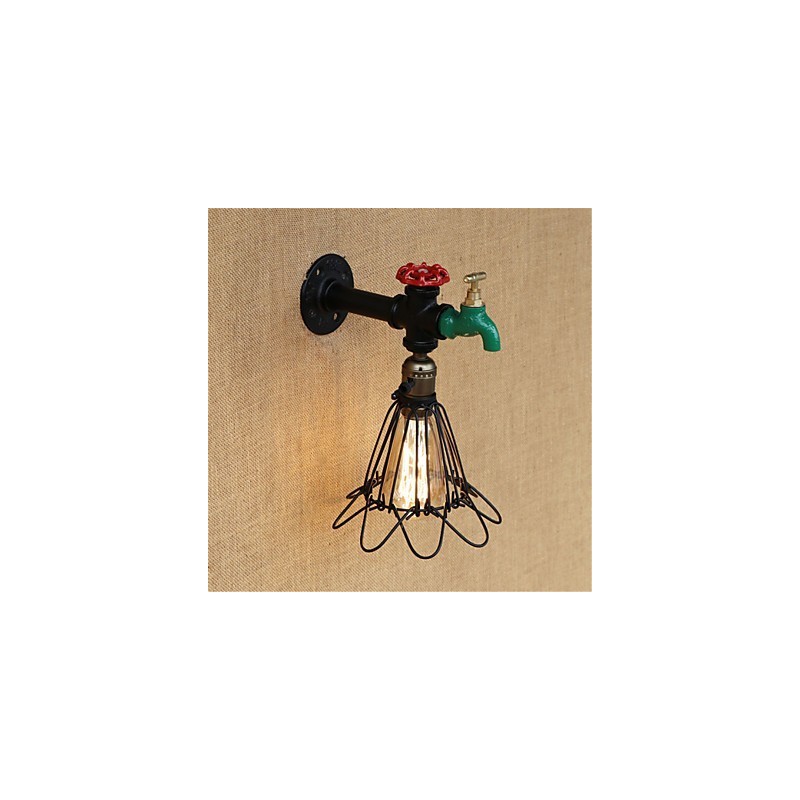 Country Retro Painting Feature for Mini Style Ambient Light Wall Sconces Wall Light