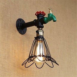 Country Retro Painting Feature for Mini Style Ambient Light Wall Sconces Wall Light