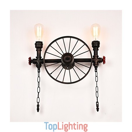 Vintage Industrial Pipe Wall Lights Creative Lights Restaurant Cafe Bar Decoration lighting With 2 Light Painted Finish Vintage Industrial Pipe Wall Lights Creative Lights Restaurant Cafe Bar Decoration lighting With 2 Light Painted Finish