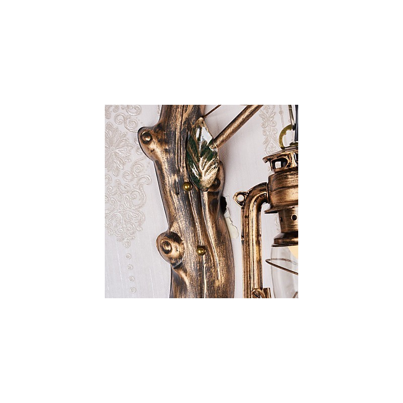 Rustic Lodge Painting Feature for Mini Style Uplight Wall Sconces Wall Light