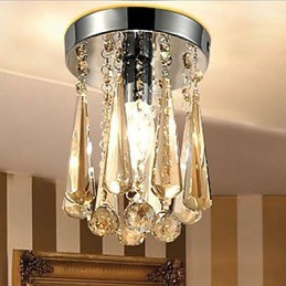 Modern Contemporary Crystal Flush Mount Garage