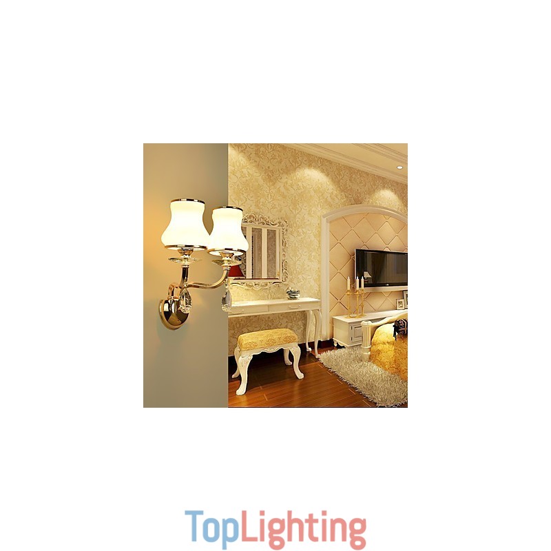 Modern Contemporary Electroplated Feature for Crystal Ambient Light Wall Sconces Wall Light