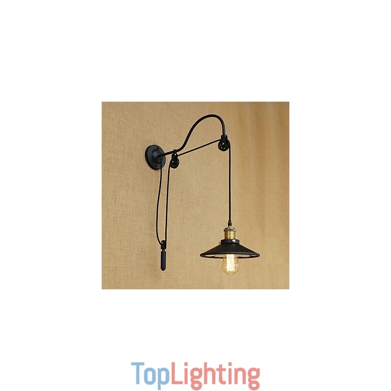 Country Retro Painting Feature for Adjustable lift Ambient Light Wall Sconces Wall Light