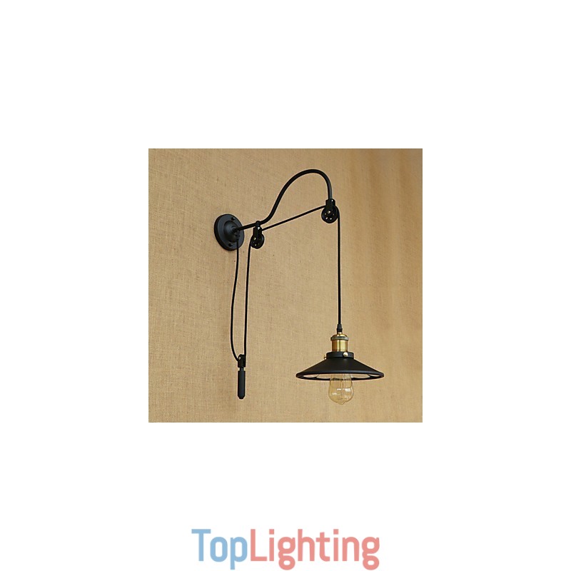 Country Retro Painting Feature for Adjustable lift Ambient Light Wall Sconces Wall Light