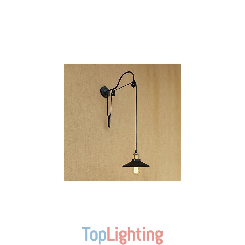 Country Retro Painting Feature for Adjustable lift Ambient Light Wall Sconces Wall Light