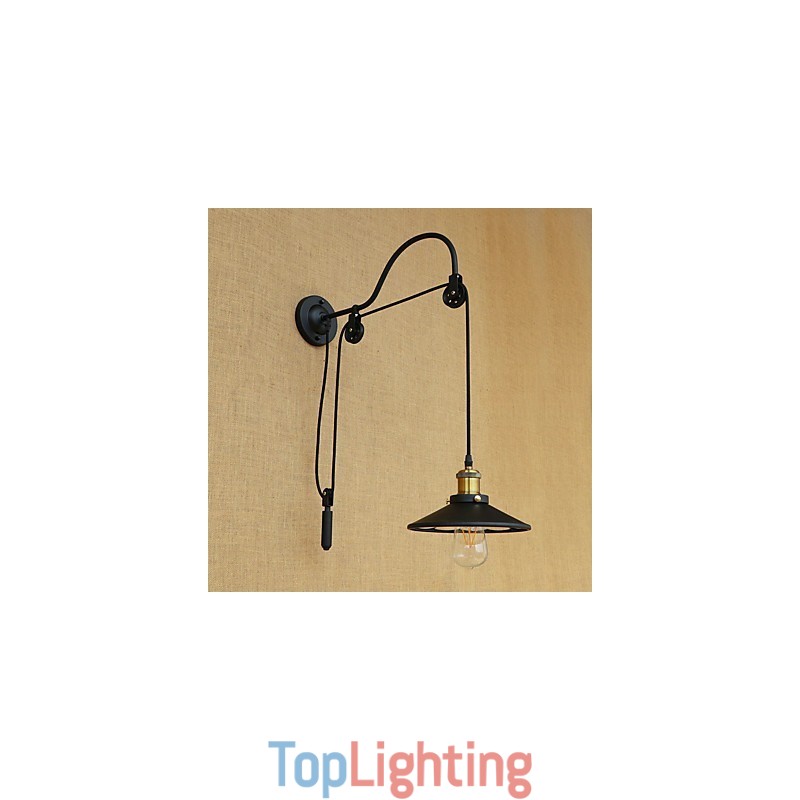 Country Retro Painting Feature for Adjustable lift Ambient Light Wall Sconces Wall Light