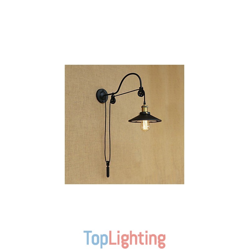 Country Retro Painting Feature for Adjustable lift Ambient Light Wall Sconces Wall Light