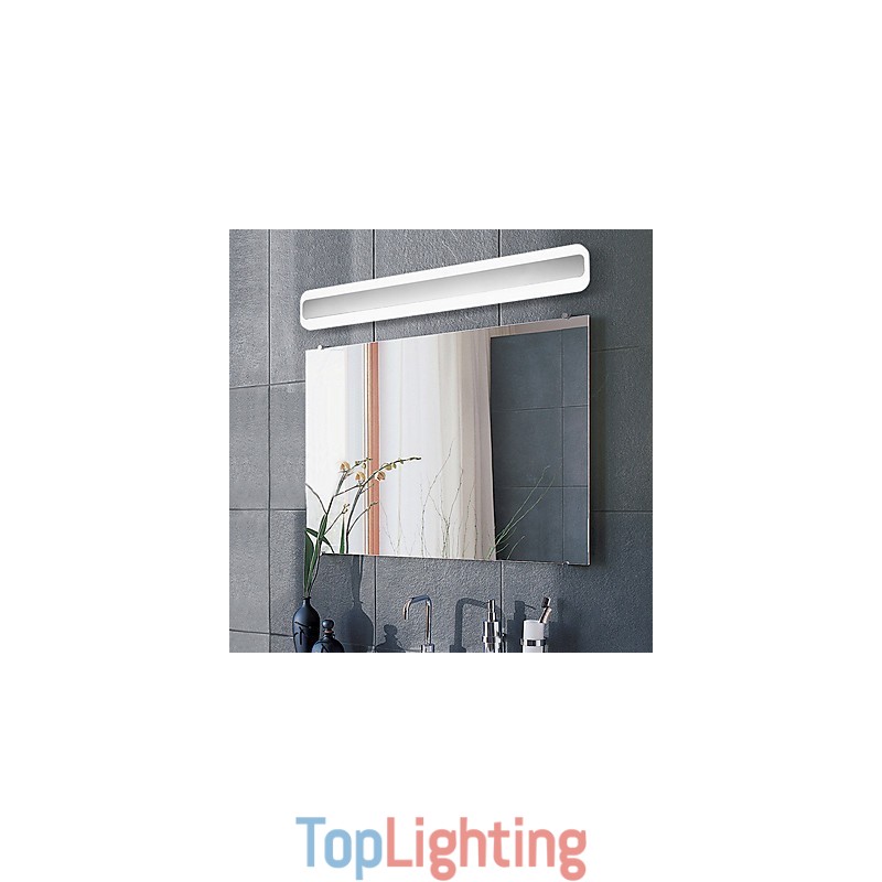 Integrated Modern Contemporary Chrome Feature for Ambient Light Bathroom Lighting Wall Light