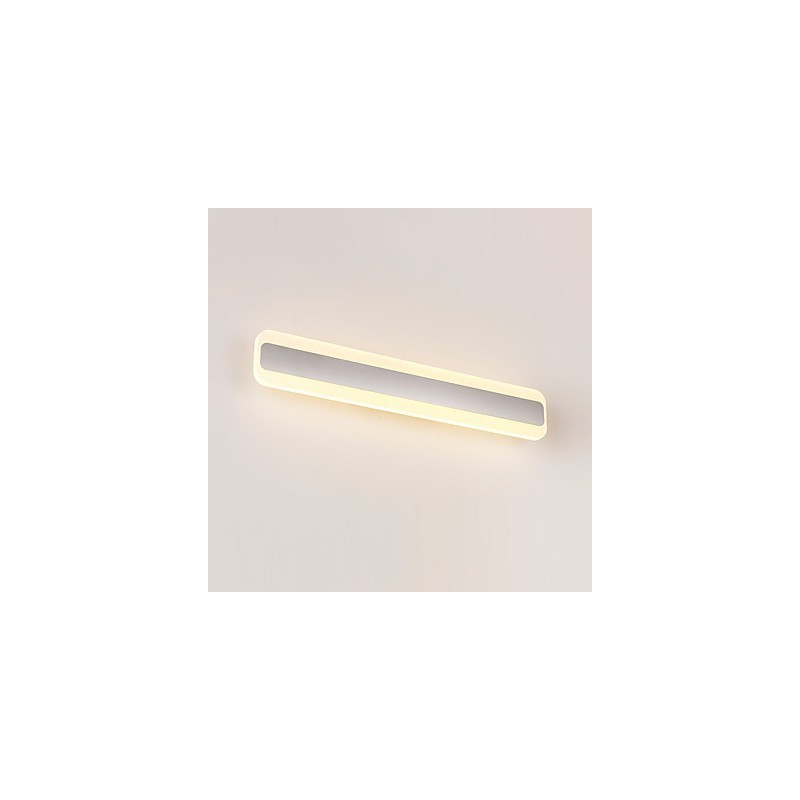 Integrated Modern Contemporary Chrome Feature for Ambient Light Bathroom Lighting Wall Light
