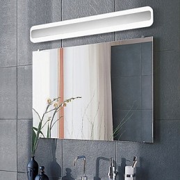 Integrated Modern Contemporary Chrome Feature for Ambient Light Bathroom Lighting Wall Light