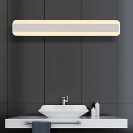 Integrated Modern Contemporary Chrome Feature for Ambient Light Bathroom Lighting Wall Light