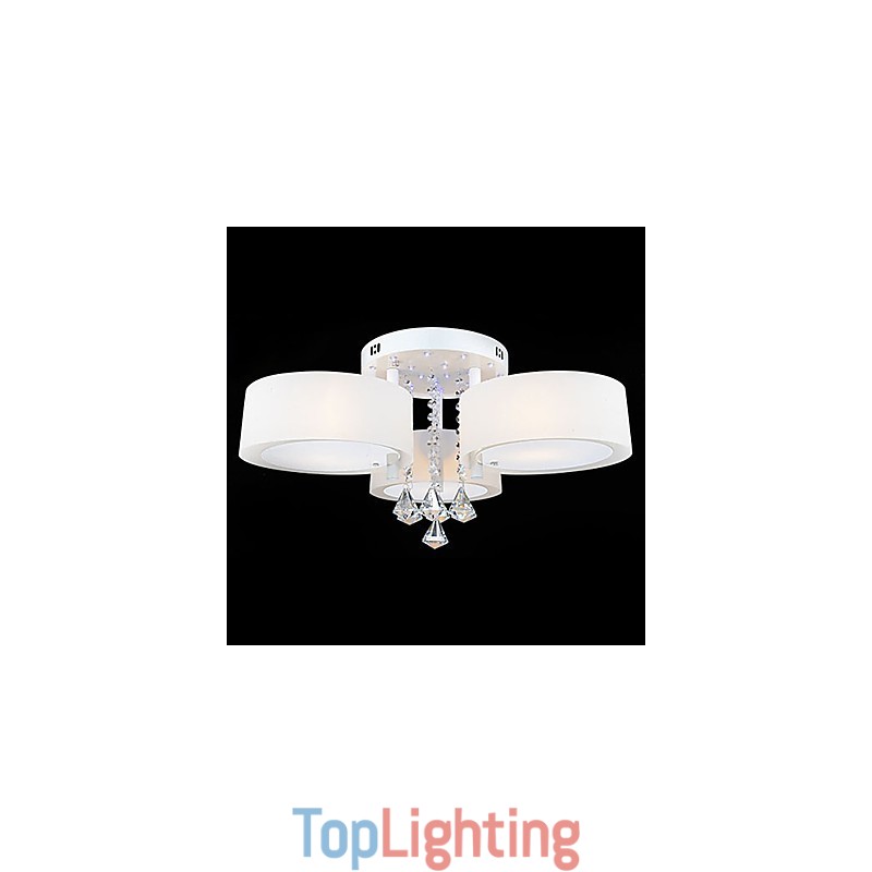 Modern Contemporary Crystal Painting Metal Flush Mount