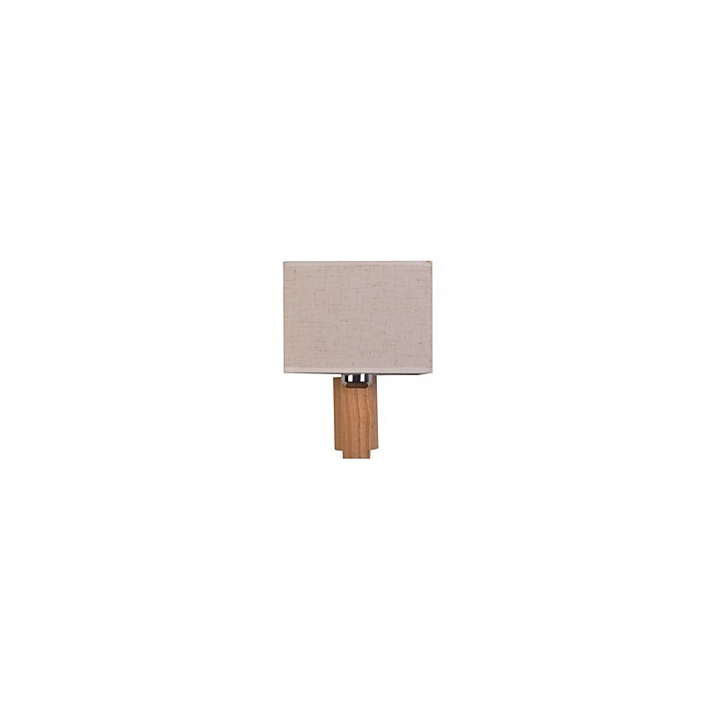 Simple Wall Lamp Bedside Desk Lamp With Fabric Shade and Solid Wood for Bedroom Dresser Living Room Baby Room