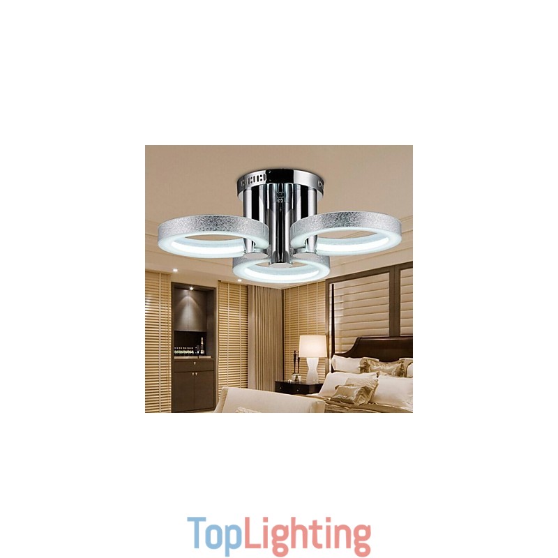 Chandelier Modern Silver 3 Lights