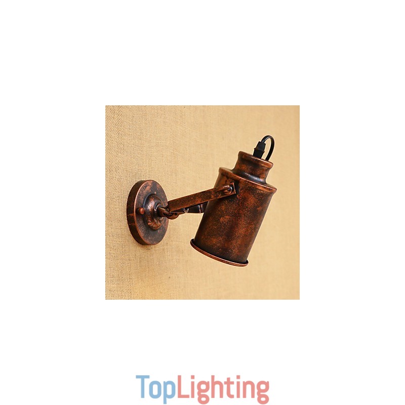Painted Steel Wall Lamp Dumb Black American Coffee Decoration Retro Wall Light Lightsaber Lamp On Wall