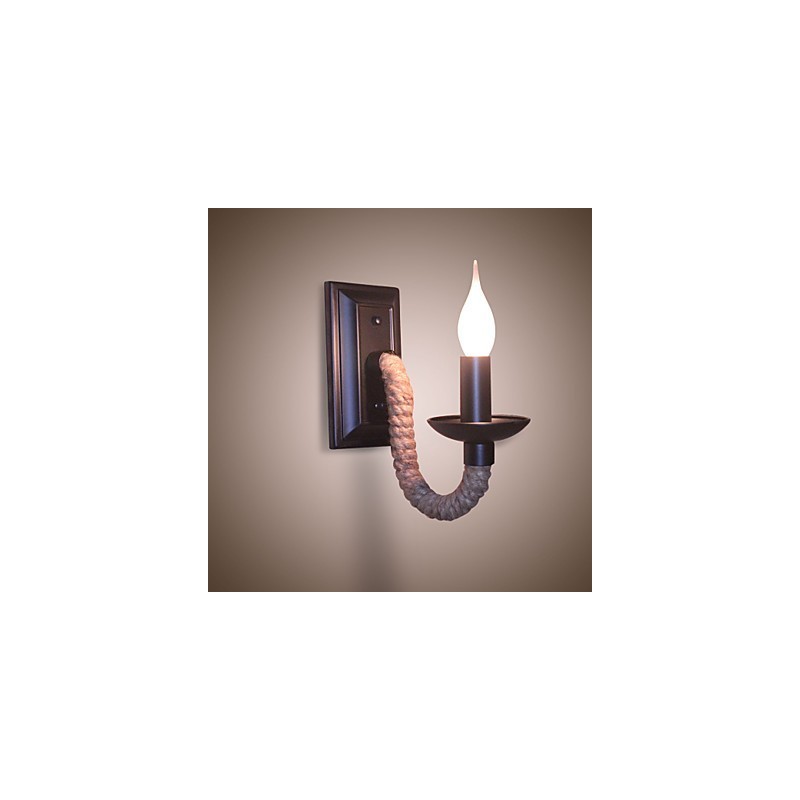 Hemp Rope Retro Wall Lamp Creative Personality Bar Iron Candle Lamp