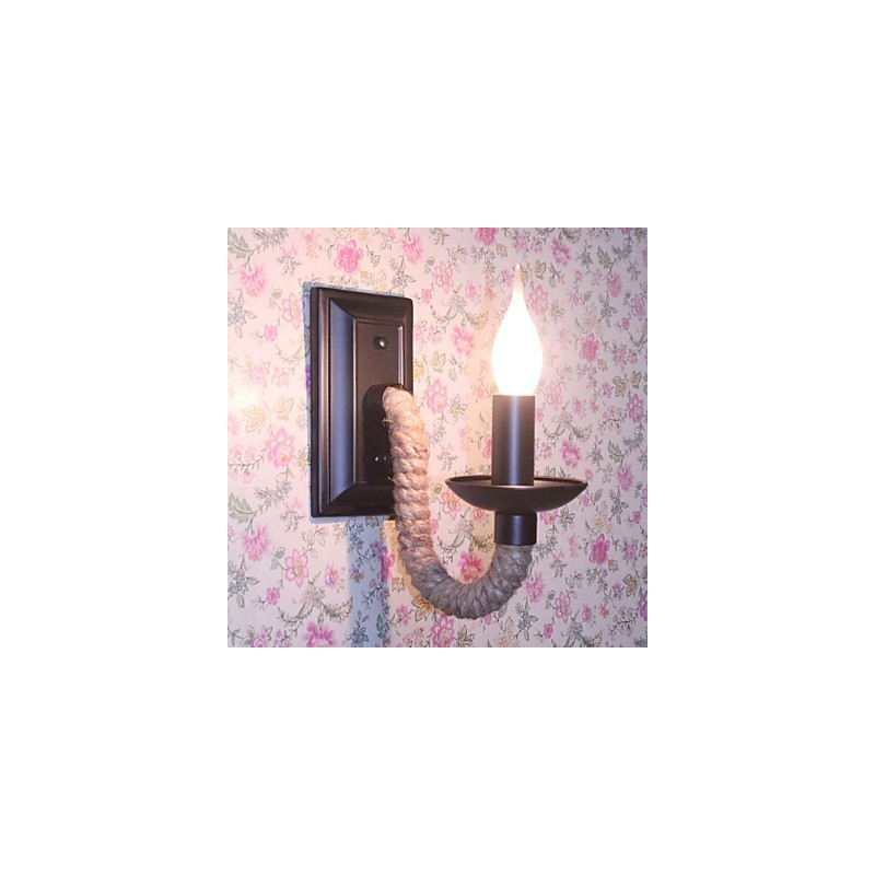 Hemp Rope Retro Wall Lamp Creative Personality Bar Iron Candle Lamp