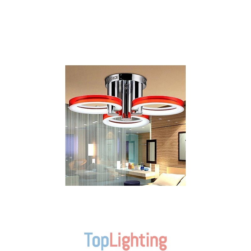 Modern Contemporary Chrome Metal Chandelier Flush Mount