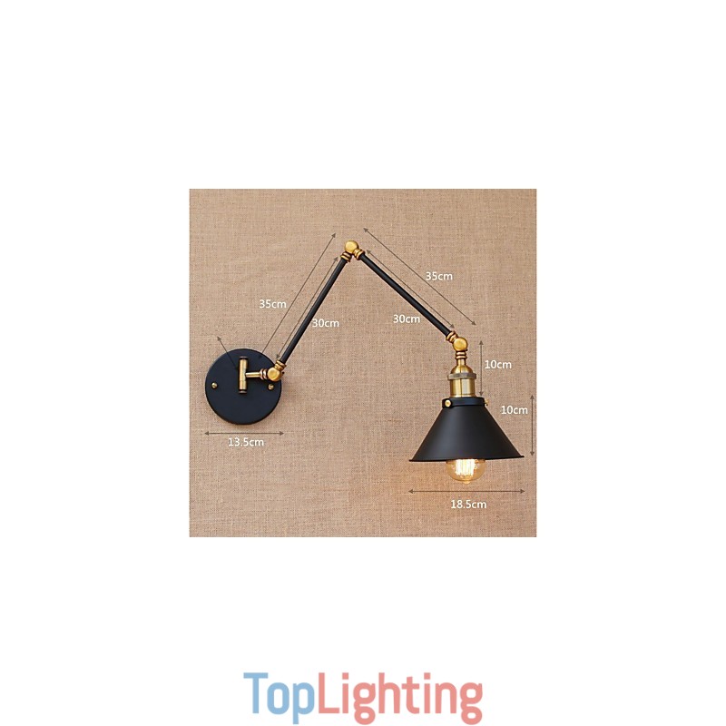 Vintage Country Electroplated Feature for Mini Style Swing Arm Eye Protection Downlight Swing Arm Lights