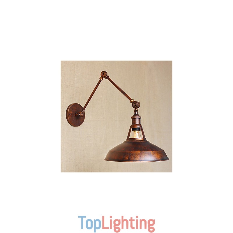Long arm Half rusty Industrial Retro Nostalgic Retractable Folding Wall Sconces Wall Light