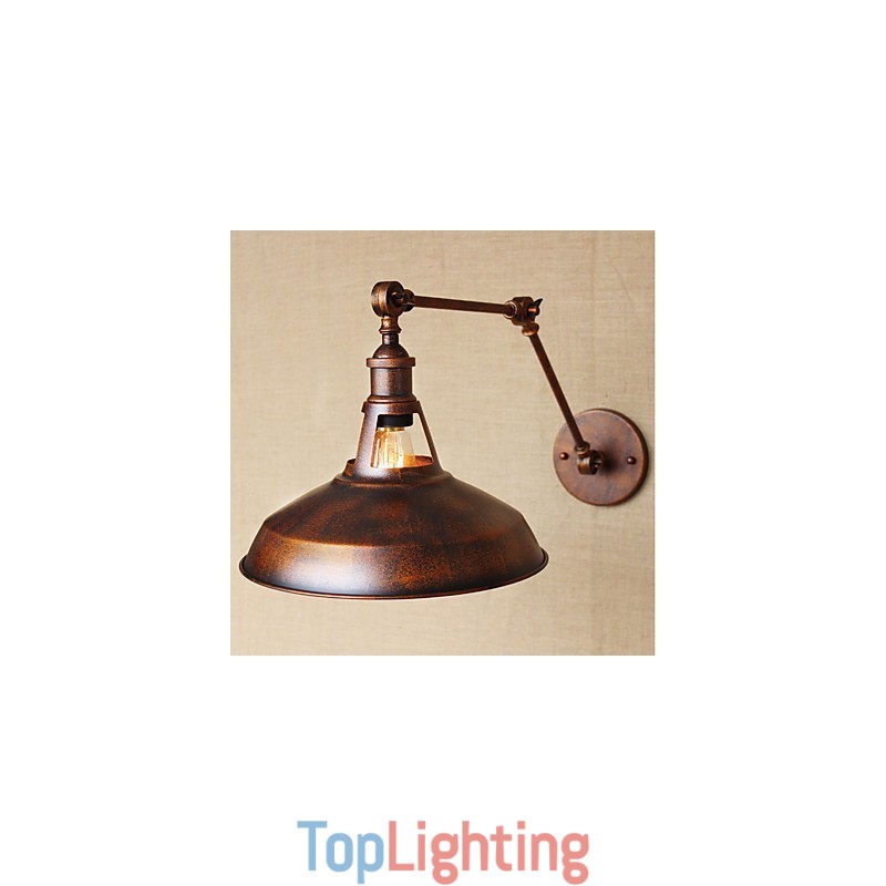 Long arm Half rusty Industrial Retro Nostalgic Retractable Folding Wall Sconces Wall Light