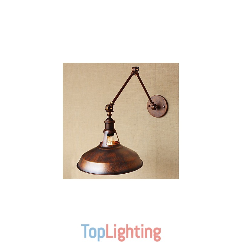 Long arm Half rusty Industrial Retro Nostalgic Retractable Folding Wall Sconces Wall Light
