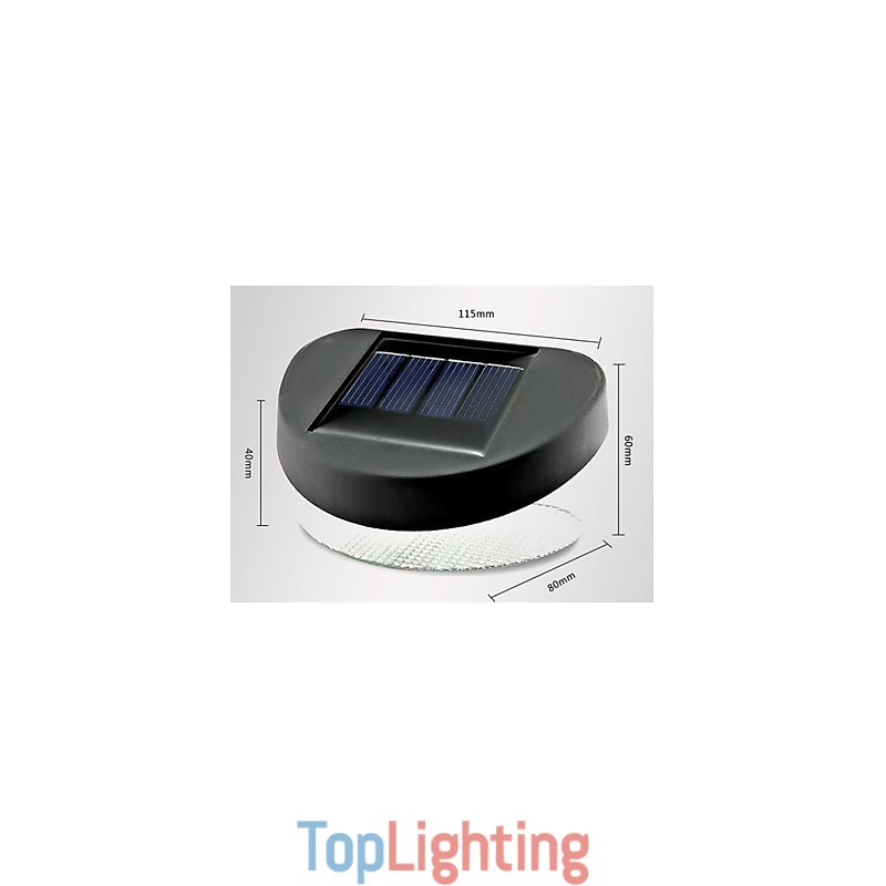 White Light Solar Light Path Wall Landscape Mount Garden Fence Light