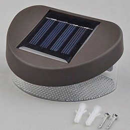 White Light Solar Light Path Wall Landscape Mount Garden Fence Light