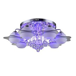 Remoter Control 7 Lights with Blue Redss Modern Ceiling Light Flush Mount