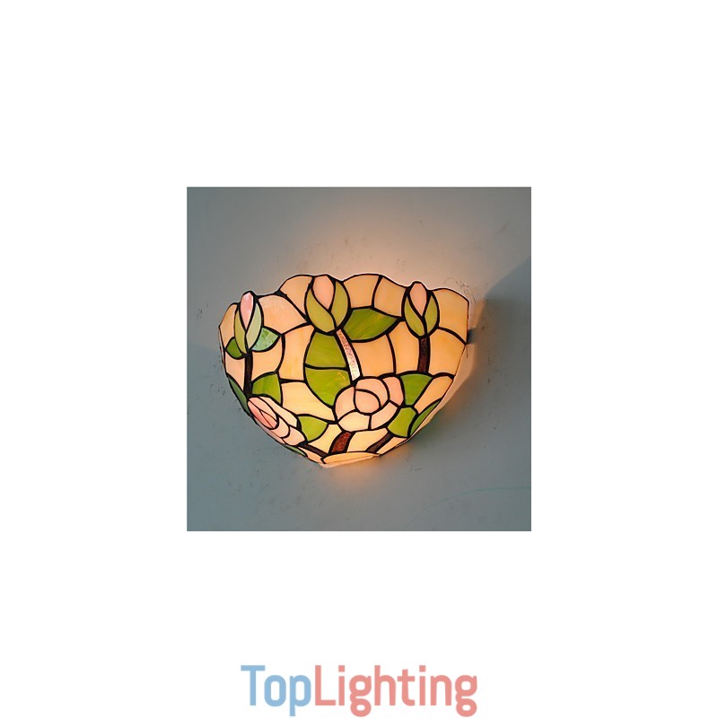 Retro Country Wall Lights Glass Shade Living Room Bedroom Restaurant Cafe Bar Wall Sconces