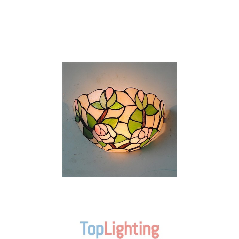 Retro Country Wall Lights Glass Shade Living Room Bedroom Restaurant Cafe Bar Wall Sconces