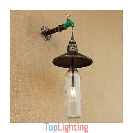 Edison Retro Decorative Water Pipe Wine Bottle Wall lamp Wall Light Edison Retro Decorative Water Pipe Wine Bottle Wall lamp Wall Light