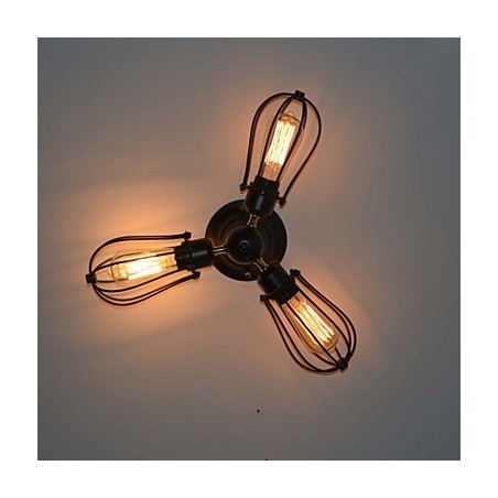 Traditional Classic Vintage Mini Style Painting Metal Flush Mount Traditional Classic Vintage Mini Style Painting Metal Flush Mount