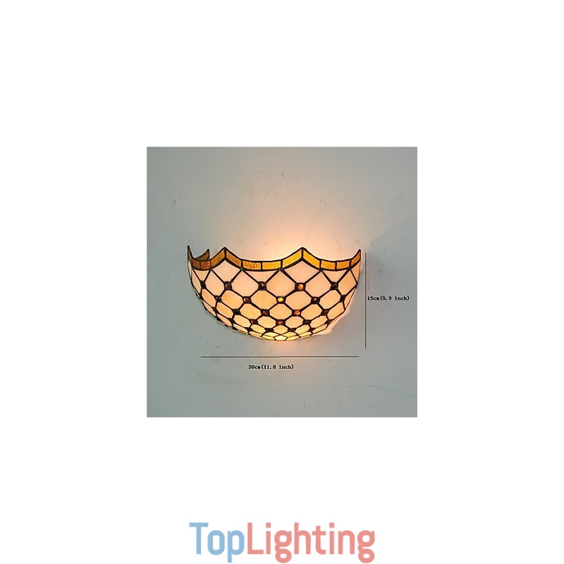 Retro Country Wall Lights Glass Shade Living Room Bedroom Restaurant Cafe Bar Wall Sconces