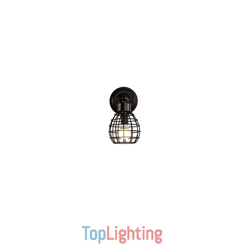 Retro Pipe Wall Lights Simple Loft Black Birdcage Metal Dining Room Kitchen Bar Cafe Decoration lighting
