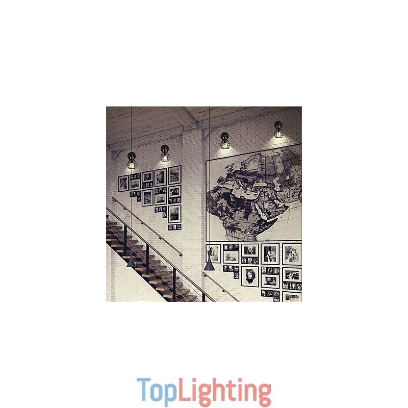 Retro Pipe Wall Lights Simple Loft Black Birdcage Metal Dining Room Kitchen Bar Cafe Decoration lighting