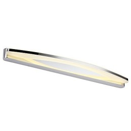 Modern Contemporary Chrome Feature for Ambient Light Bathroom Lighting Wall Light