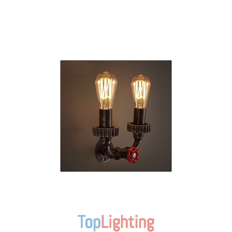 2 Heads Vintage Industrial Metal Wall Lights Restaurant Cafe Bar Decoration lighting