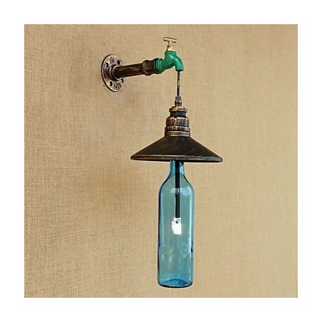Iron Pipe Retro Bar Hotel Decoration Pipe Bottle Wall Lamp Iron Pipe Retro Bar Hotel Decoration Pipe Bottle Wall Lamp