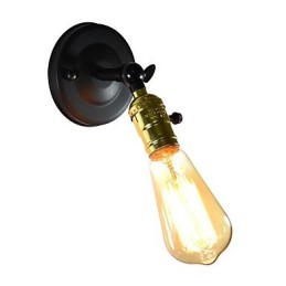 Iron Wall Lamp Black Simple Retro Wall Lamp Single Head Decorative Wall Lamp European Style