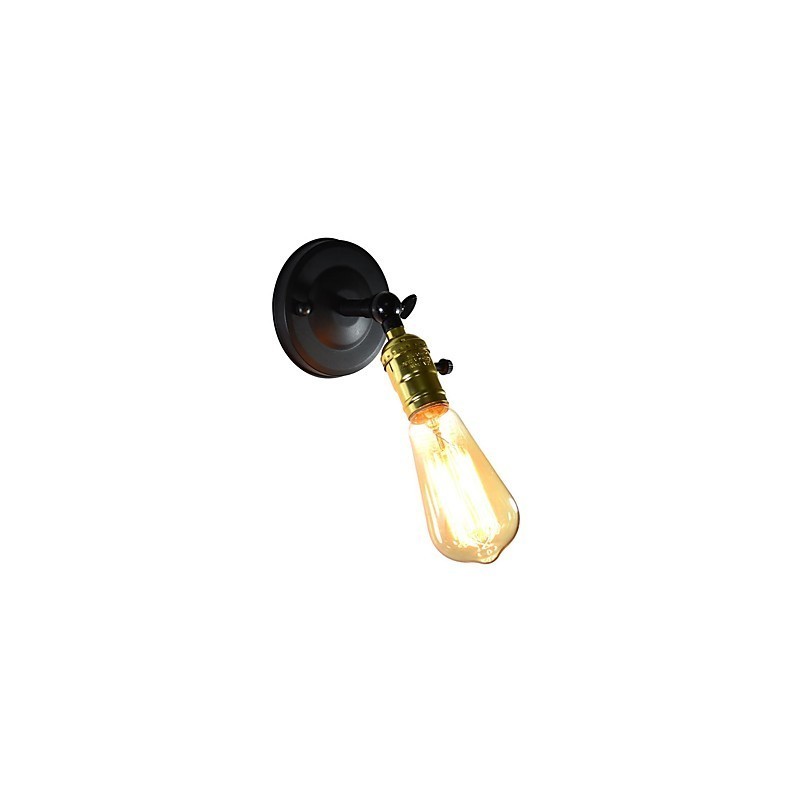 Iron Wall Lamp Black Simple Retro Wall Lamp Single Head Decorative Wall Lamp European Style