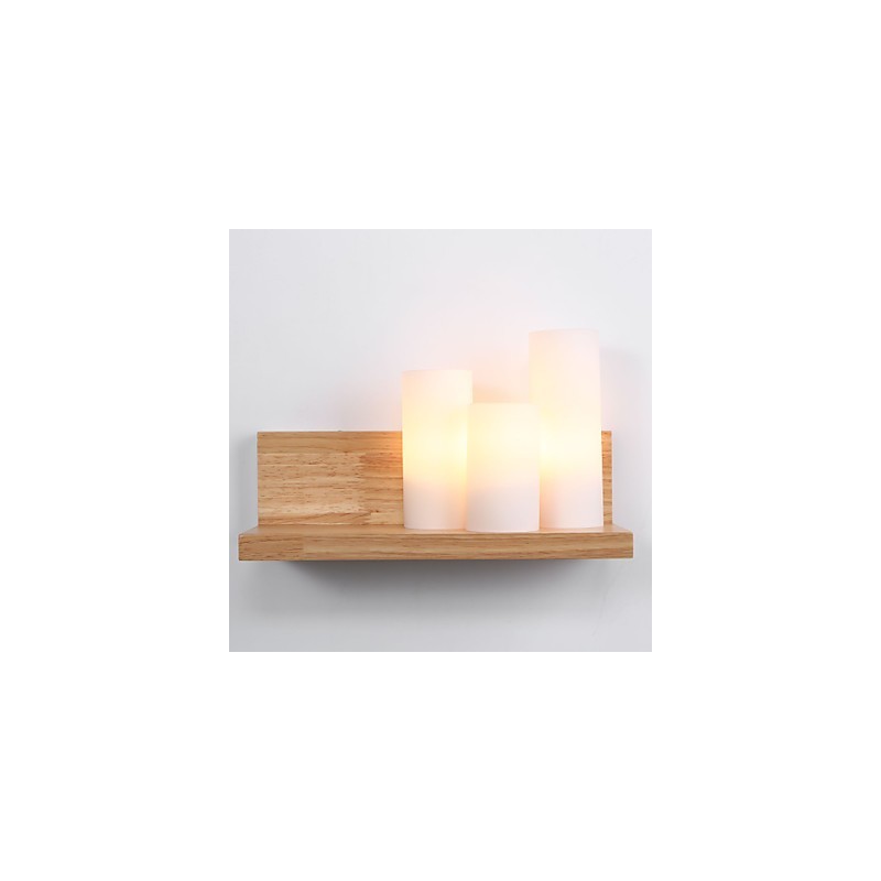 Wood Sconces 3 Lights Country