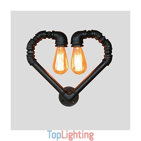 Vintage Water Pipe Loving Heart Creative Wall Lights Industrial Living Room Restaurant Bars Cafe decoration Wall Sconces Vintage Water Pipe Loving Heart Creative Wall Lights Industrial Living Room Restaurant Bars Cafe decoration Wall Sconces