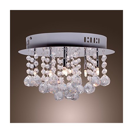 Modern Contemporary Crystal Chrome Metal Flush Mount Modern Contemporary Crystal Chrome Metal Flush Mount